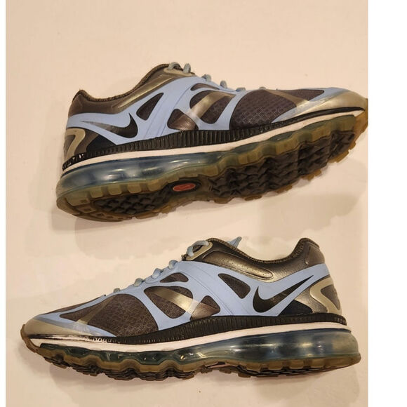 NIKE Air Max + 2012 Women's Size 9 Running Shoes Gray Light Blue - Picture 3 of 8